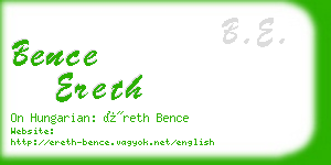 bence ereth business card